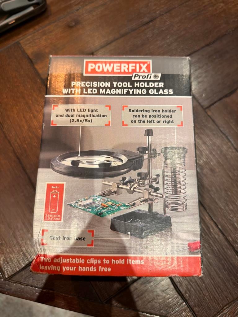 POWERFIX Profi Precisie Gereedschapshouder met LED, Ophalen of Verzenden, Nieuw