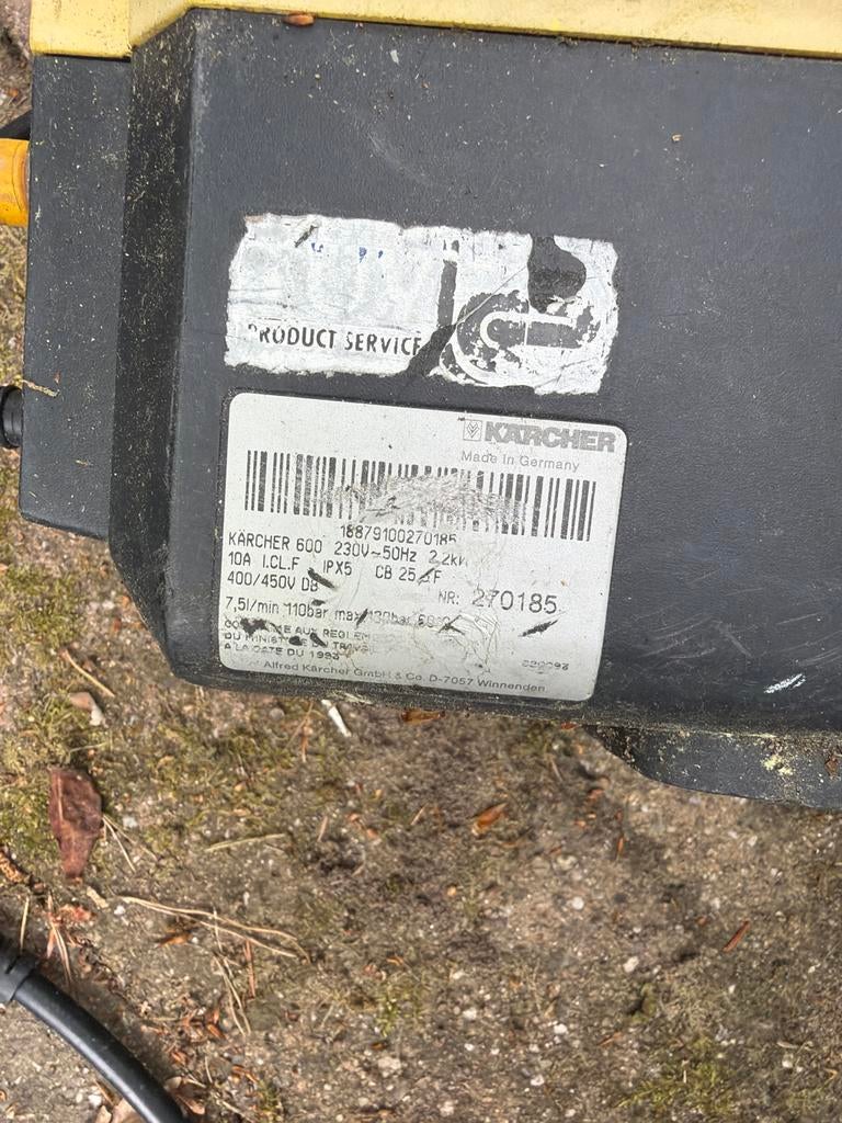 Kärcher 600 Hogedrukreiniger - 230V, 110 bar, Ophalen of Verzenden, Zo goed als nieuw