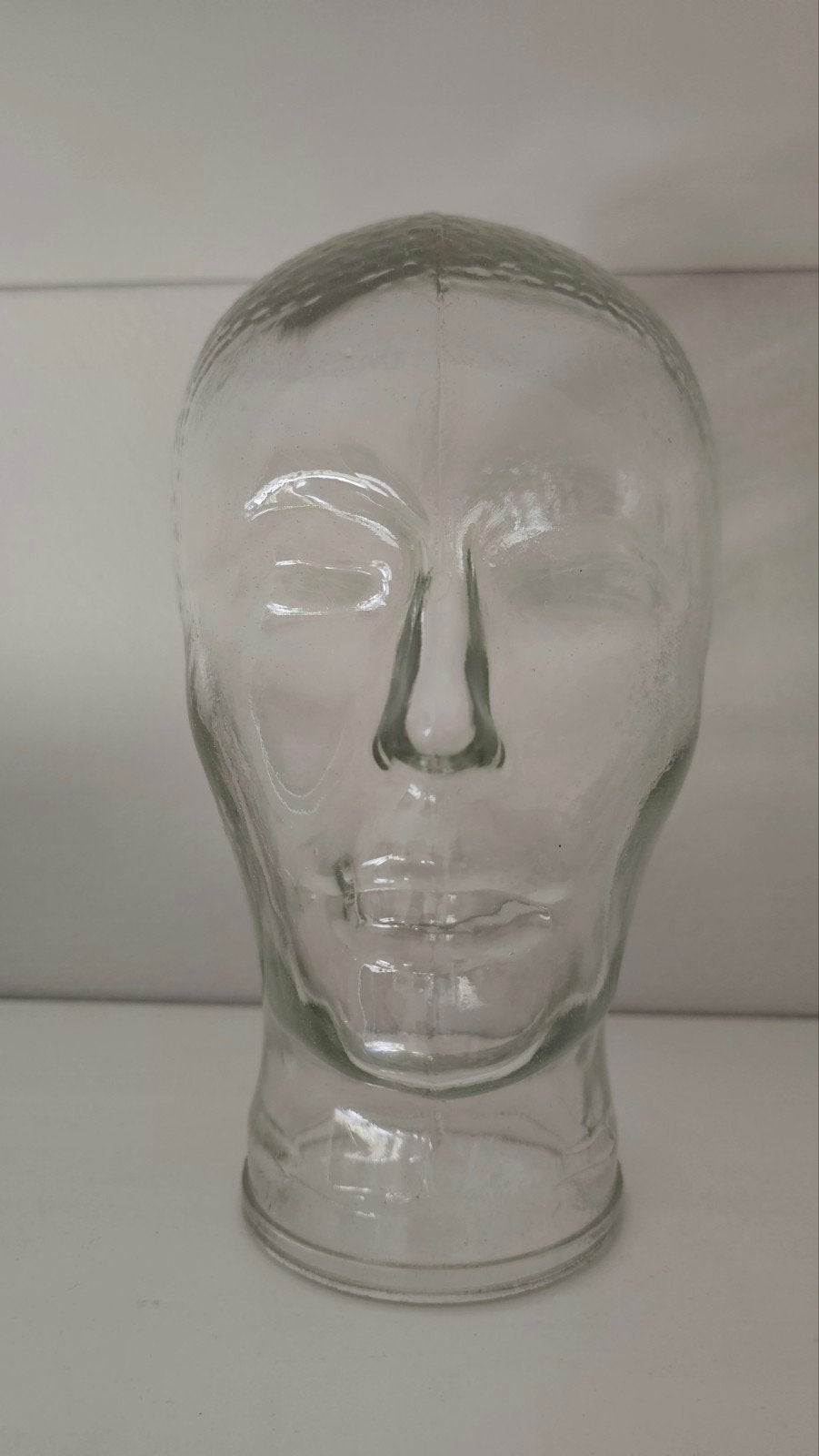 Glazen mannequinhoofd - vintage, Ophalen, Zo goed als nieuw