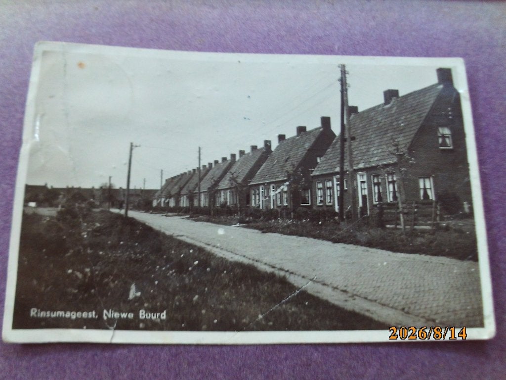 Rinsumageest Niewe Buurd Dantumadeel bij Dokkum Friesland ou, Ophalen of Verzenden, 1940 tot 1960, Gelopen, Friesland