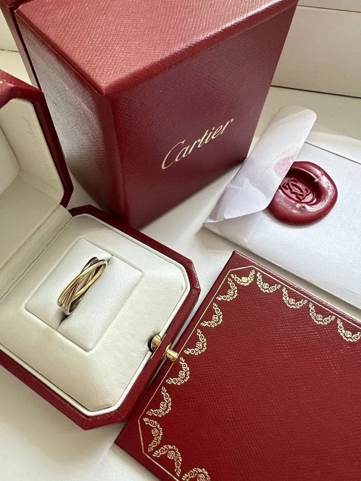 Cartier Trinity-ring, origineel, Ophalen of Verzenden, Goud, Goud, Dame