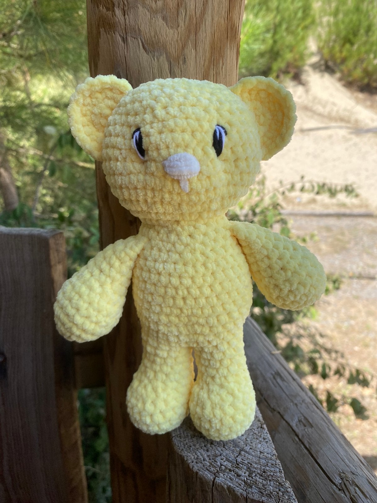 Gehaakt beertje, handmade, Kinderen en Baby's, Speelgoed | Knuffels en Pluche, Beer, Nieuw, Ophalen of Verzenden, Geel
