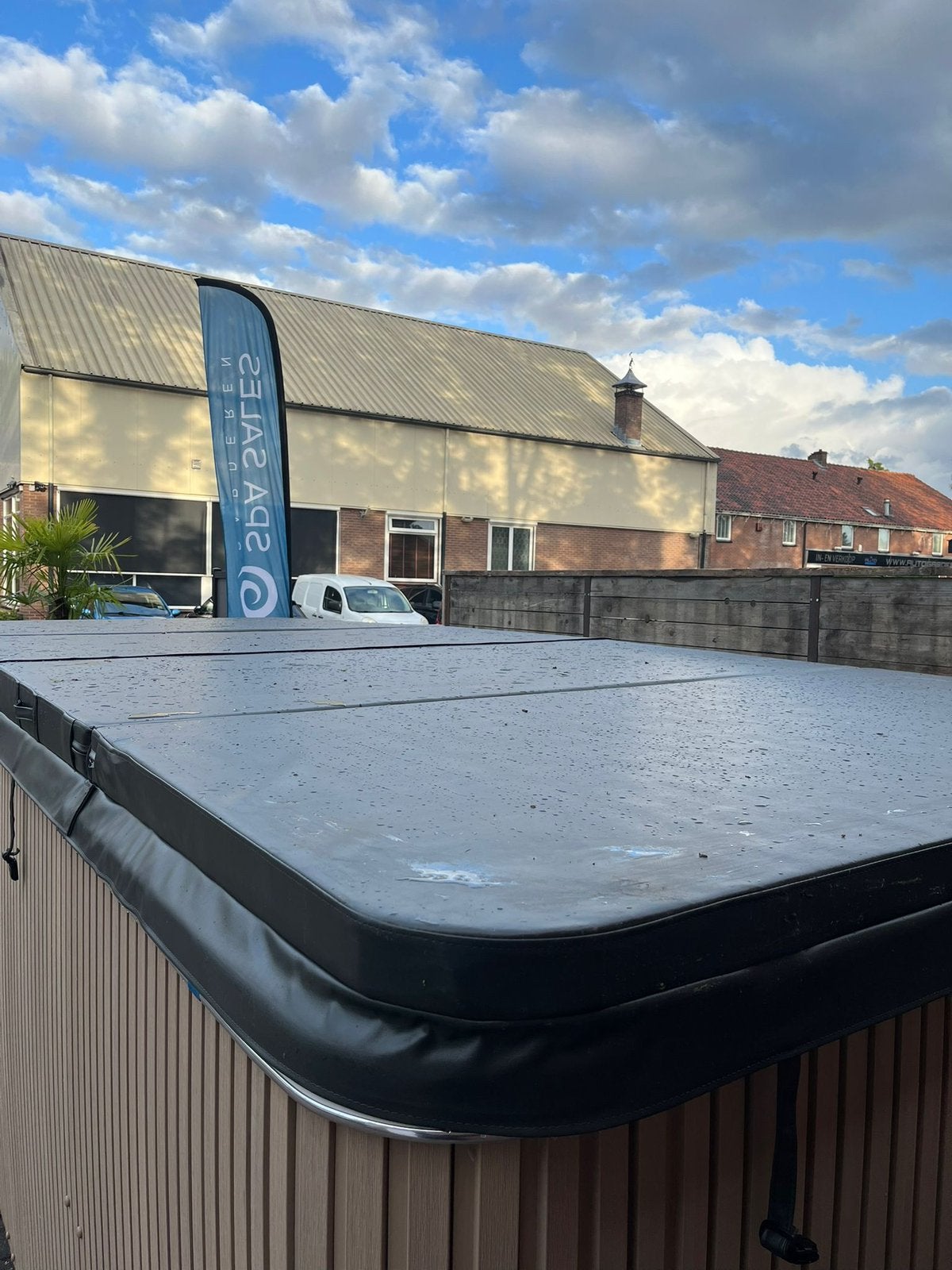 Demo nieuwe diepe Zwemspa Vancouver 6 meter met Oak kleur, Tuin en Terras, Ophalen, Nieuw