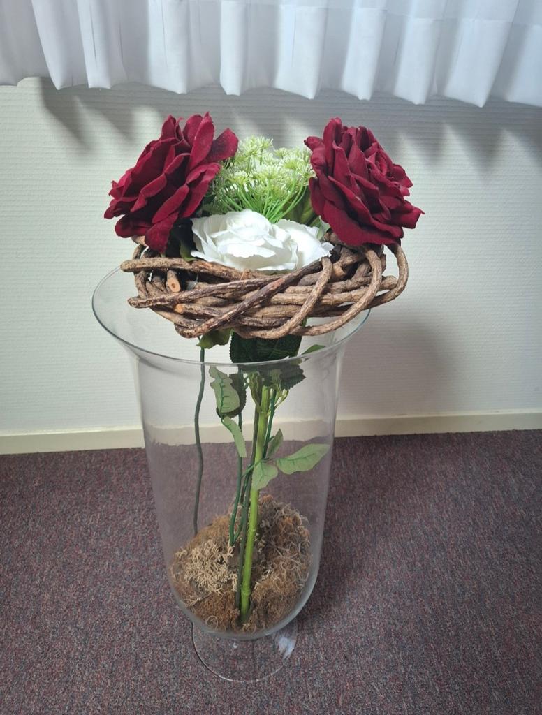 MOOIE HOGE VAAS ( 60 CM HOOG), Ophalen, Overige kleuren, 50 tot 75 cm, Glas