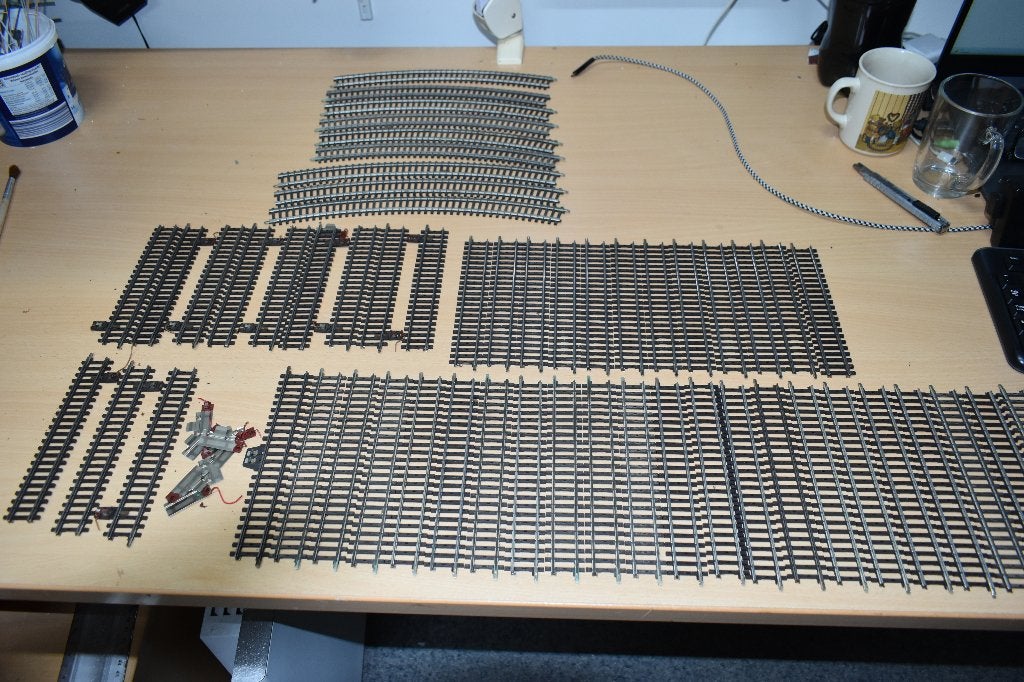 Marklin K rails 55 stuks, Wisselstroom, Gebruikt, Rails, Ophalen of Verzenden