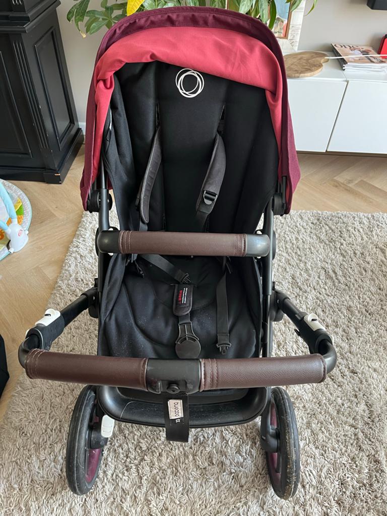 Bugaboo Fox 3 kinderwagen (2019) met regenhoes en ligbak, Gebruikt, Bugaboo, Met reiswieg, Ophalen