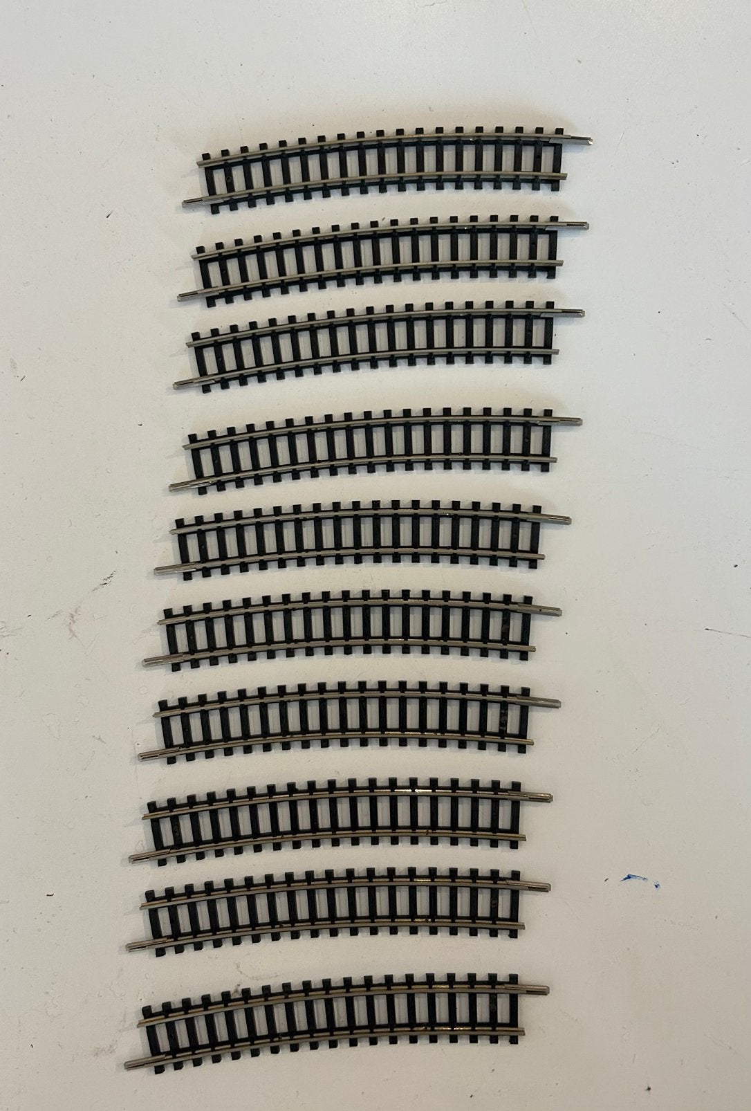 Minitrix 14927 rails N-spoor 10 stuks, Gebruikt, Gelijkstroom, Verzenden, Trix