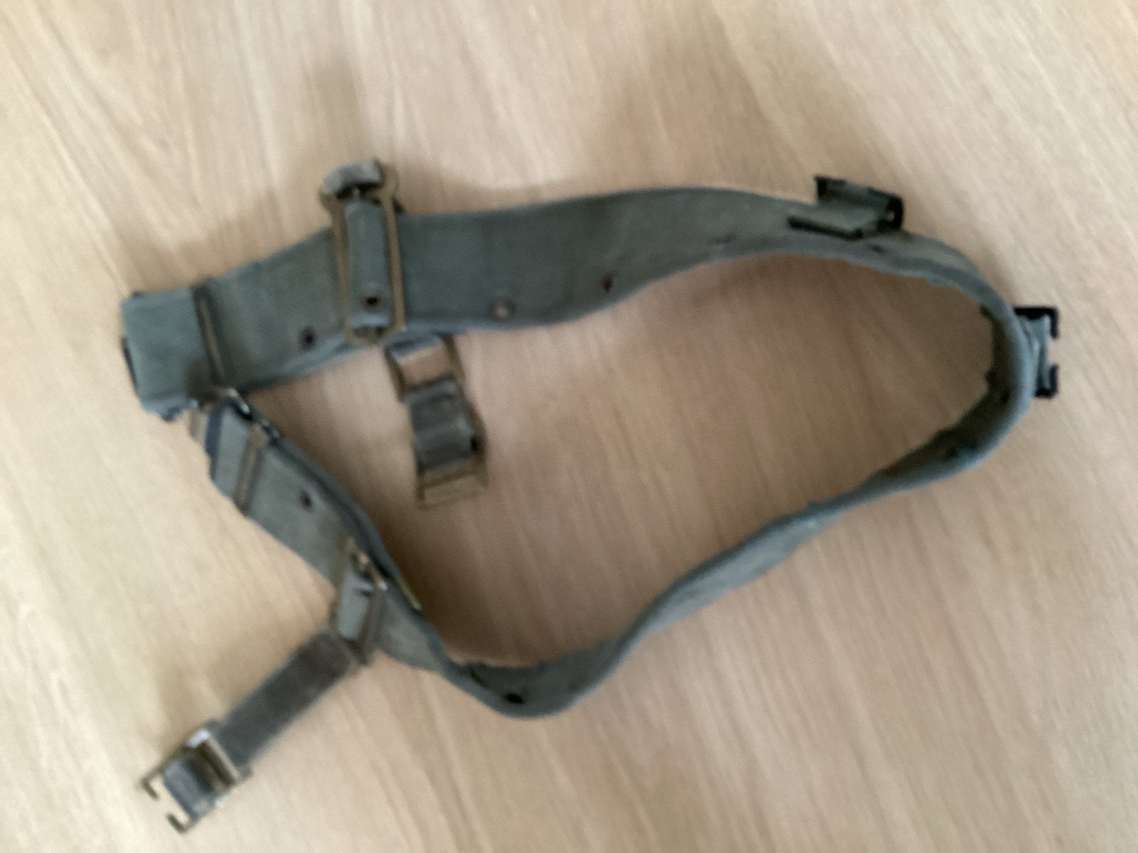 Vintage Militair Webbing Riem - Groen, Ophalen of Verzenden, Landmacht, Overige gebieden, Kleding of Schoenen