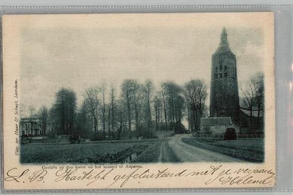 Asperen Gezicht Toren+kasteel uitg ter Haar& Schuyt vóór1906, Ophalen of Verzenden, Voor 1920, Ongelopen, Utrecht