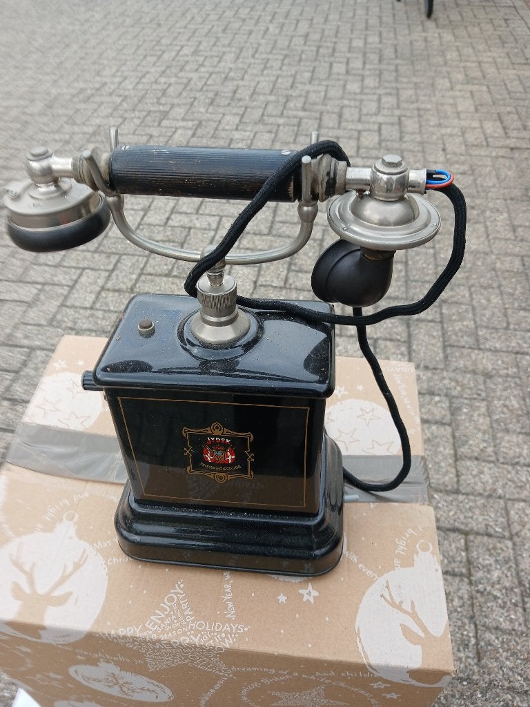 Deense telefoon, 30 cm, Zwart, Ophalen of Verzenden, Metaal
