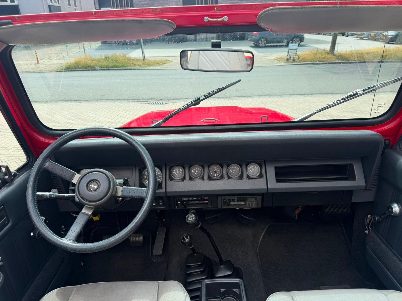 ‼️JEEP WRANGLER YJ 2.5 121PK 1 EIGENAAR ORG NL HARD/SOFTTOP, Stof, 4 cilinders, Open dak, Bedrijf
