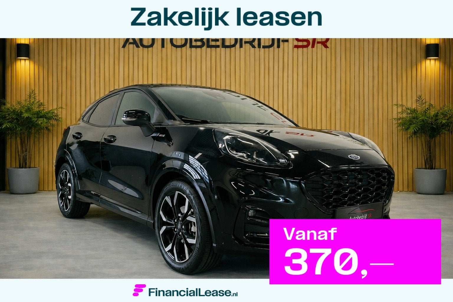Ford Puma 1.0 EcoBoost Hybrid ST-Line X 155PK! Acc! Camera!, Puma, Leder en Stof, Zwart, Bedrijf