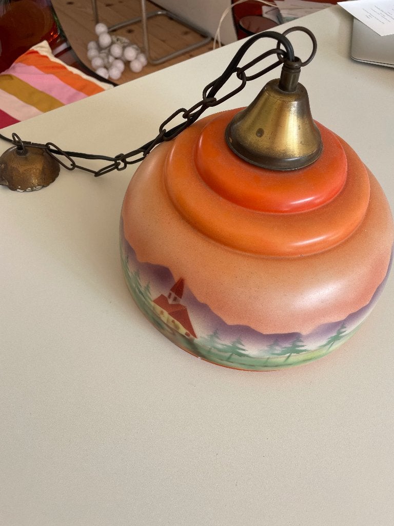 Antiek art deco hanglampje, Ophalen
