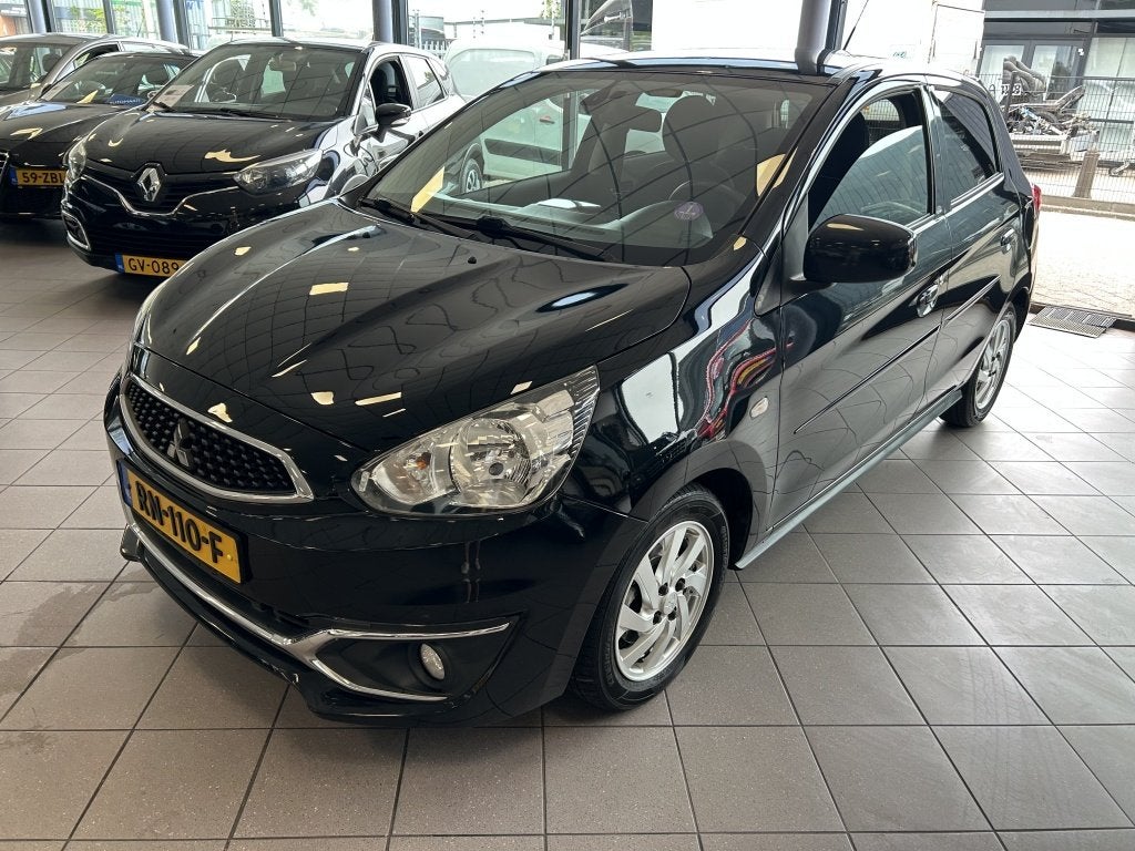 Mitsubishi Space Star 1.2 Connect Pro Car Play BJ 2018 !, Start-stop-systeem, Gebruikt, Zwart, Origineel Nederlands