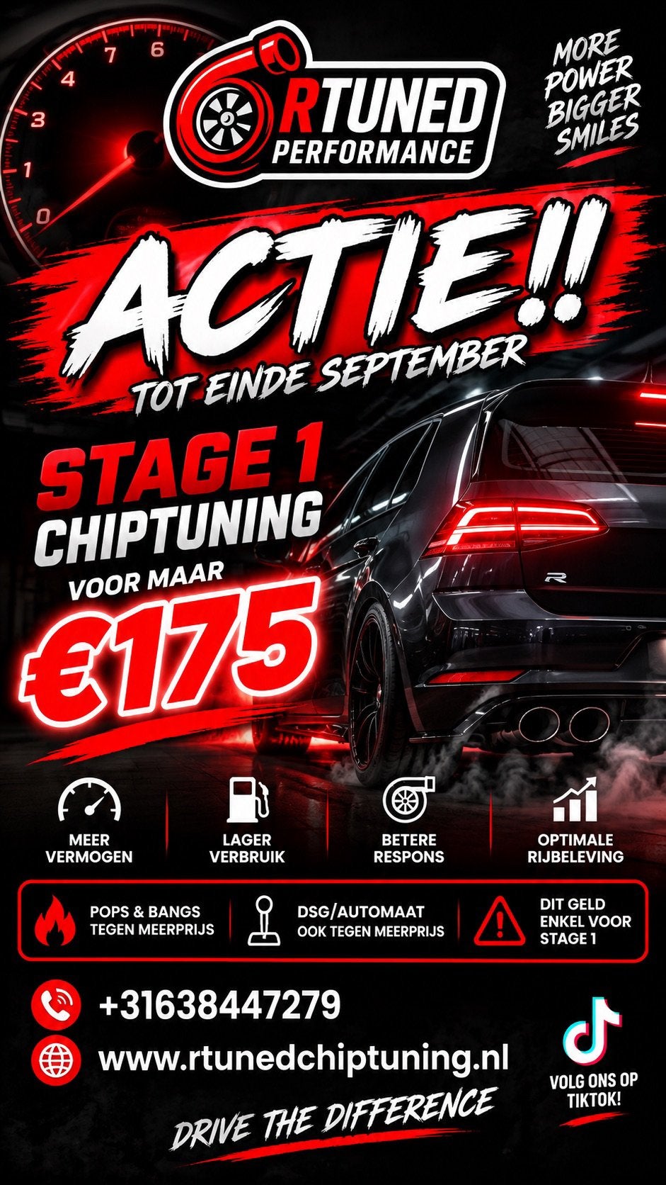 ACTIE! Stage 1 Chiptuning €175, Mobiele service, Overige werkzaamheden