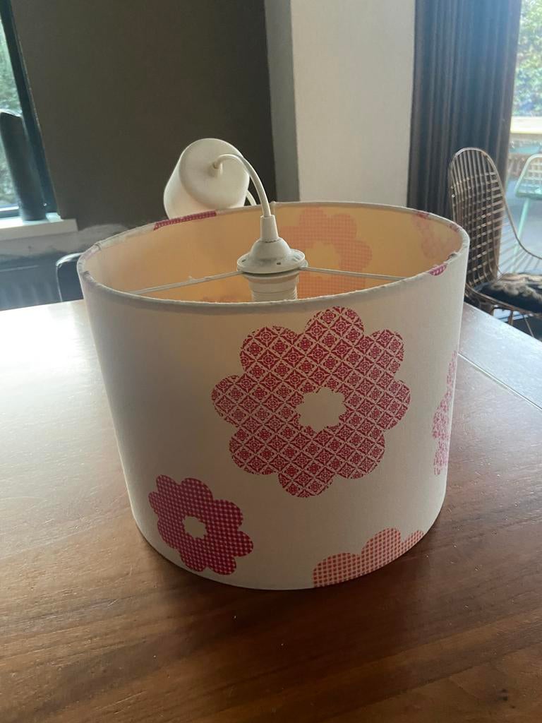 Hanglamp kinderkamer met bloemen, Ophalen, Gebruikt, Stof, Minder dan 50 cm