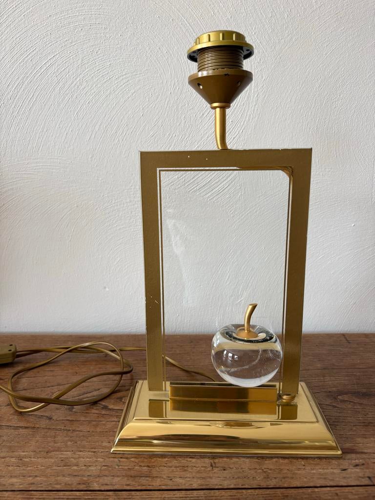 Vintage Hollywood Regency lamp van Le Dauphin “La Pomme”, Antiek en Kunst, Antiek | Lampen, Ophalen
