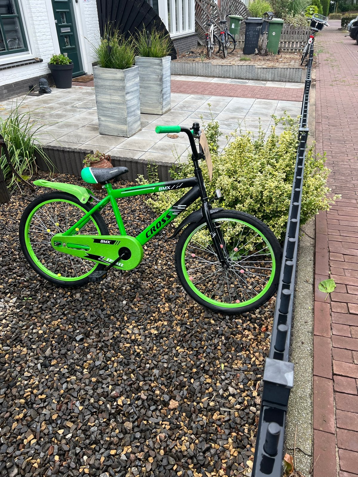 BMX Cross fiets - Zwart/Groen - Gebruikt, Ophalen, Gebruikt, Staal, Velgrem