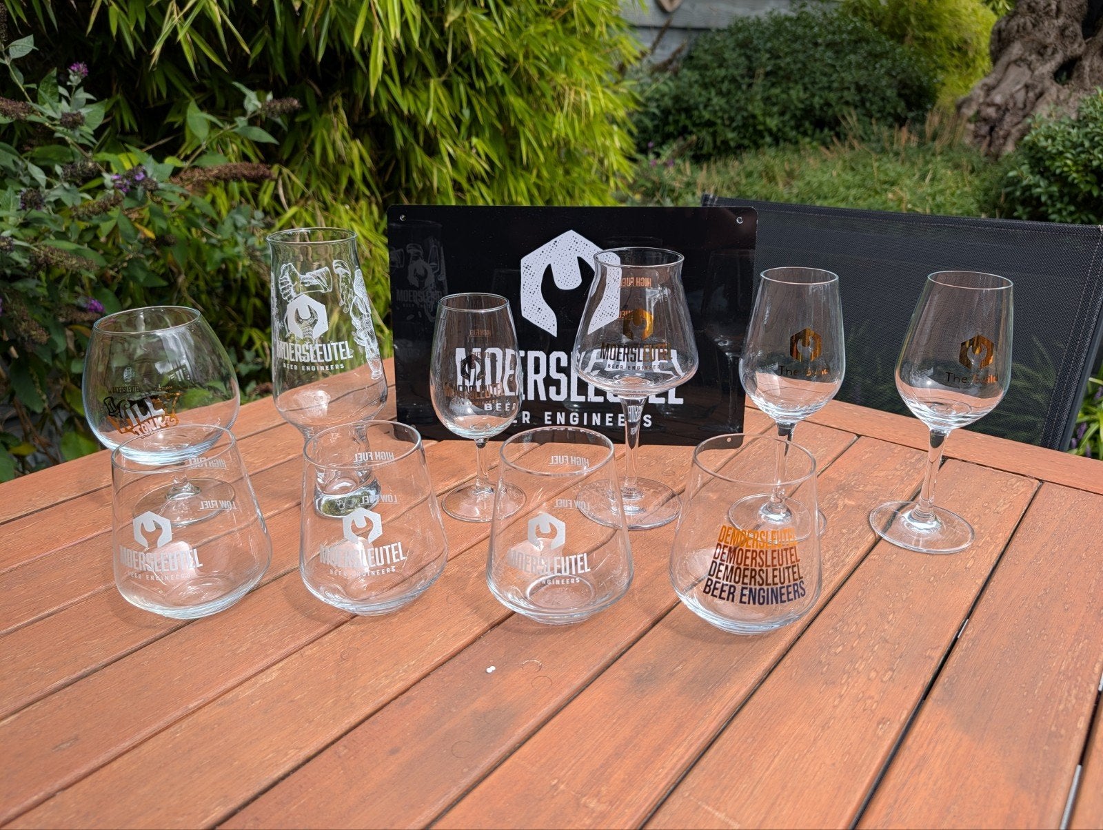 Moersleutel Bierglazen Collectie - Diverse Modellen en plate, Ophalen of Verzenden, Meerkleurig, Overige merken, Glas
