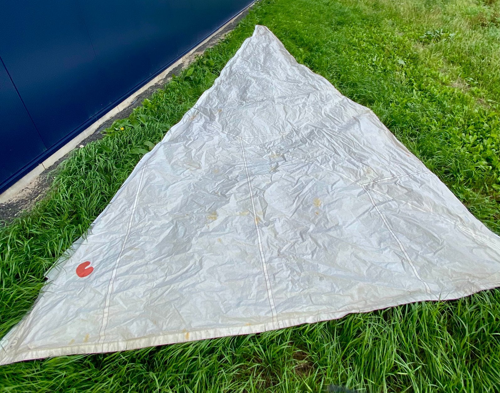 De Vries Voorzeil ca. 8,5 x 3,4m – Gebruikt, Watersport en Boten, Ophalen, Gebruikt