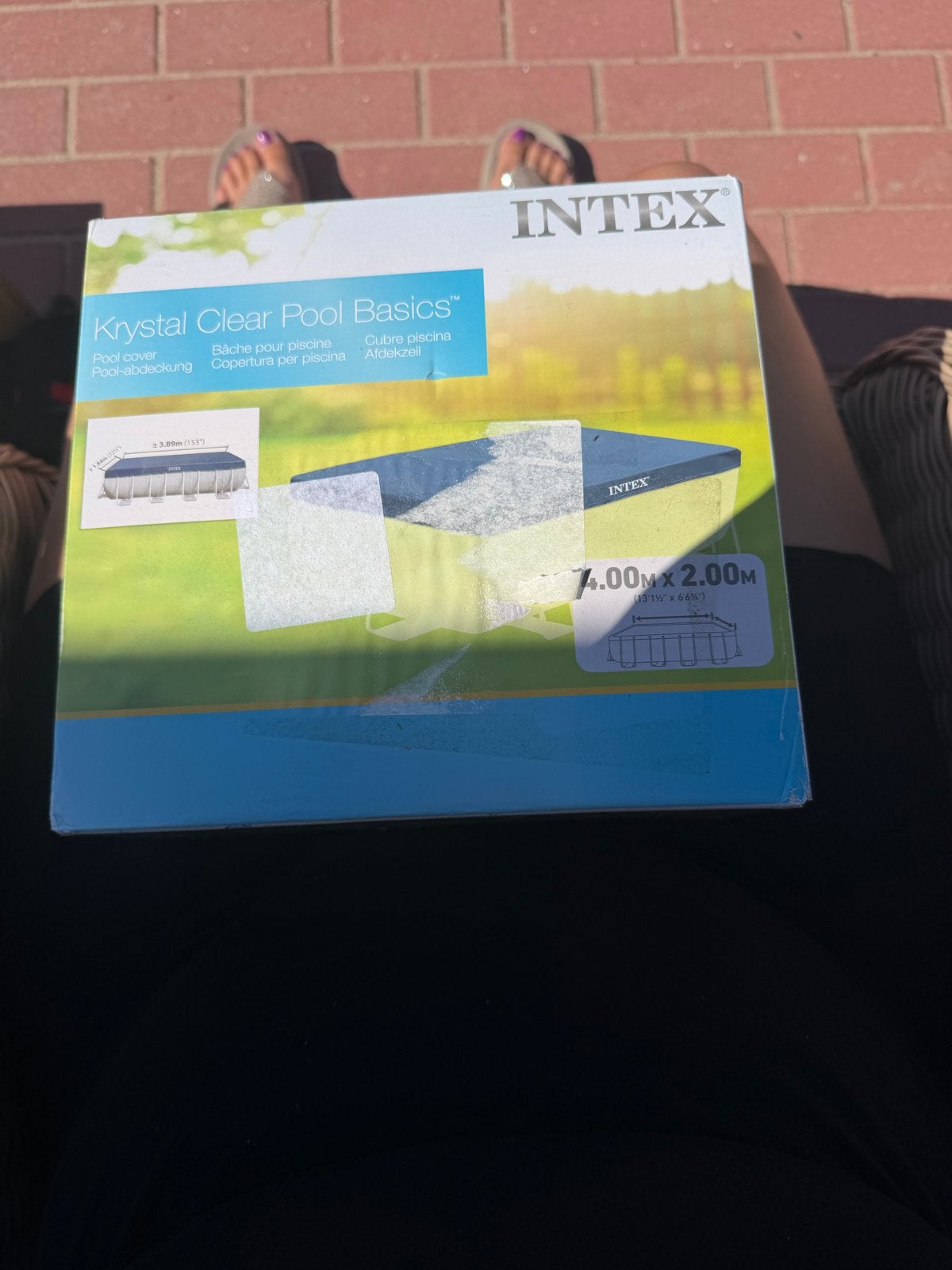 Intex Krystal Clear Pool Basics Afdekzeil 4.00m x 2.00m, Ophalen, 200 tot 300 cm, Overige typen, Nieuw