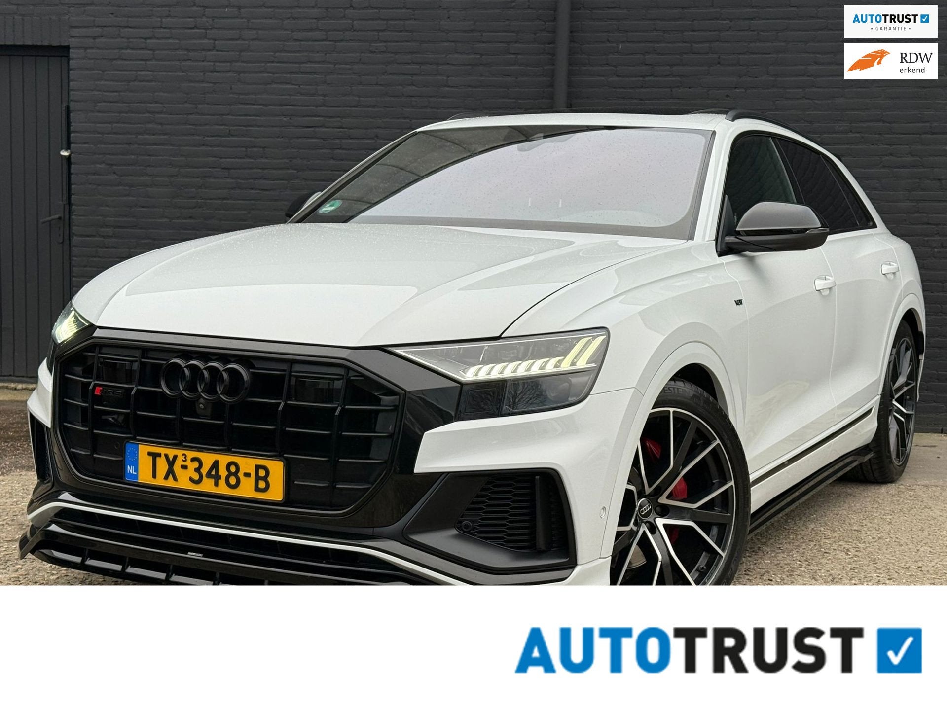Audi Q8 50 TDI Quattro Pro S Line PANO|CARPLAY|PDC|STOELVER|, Auto's, Automaat, Gebruikt, Automatische klimaatregeling, Leder en Stof