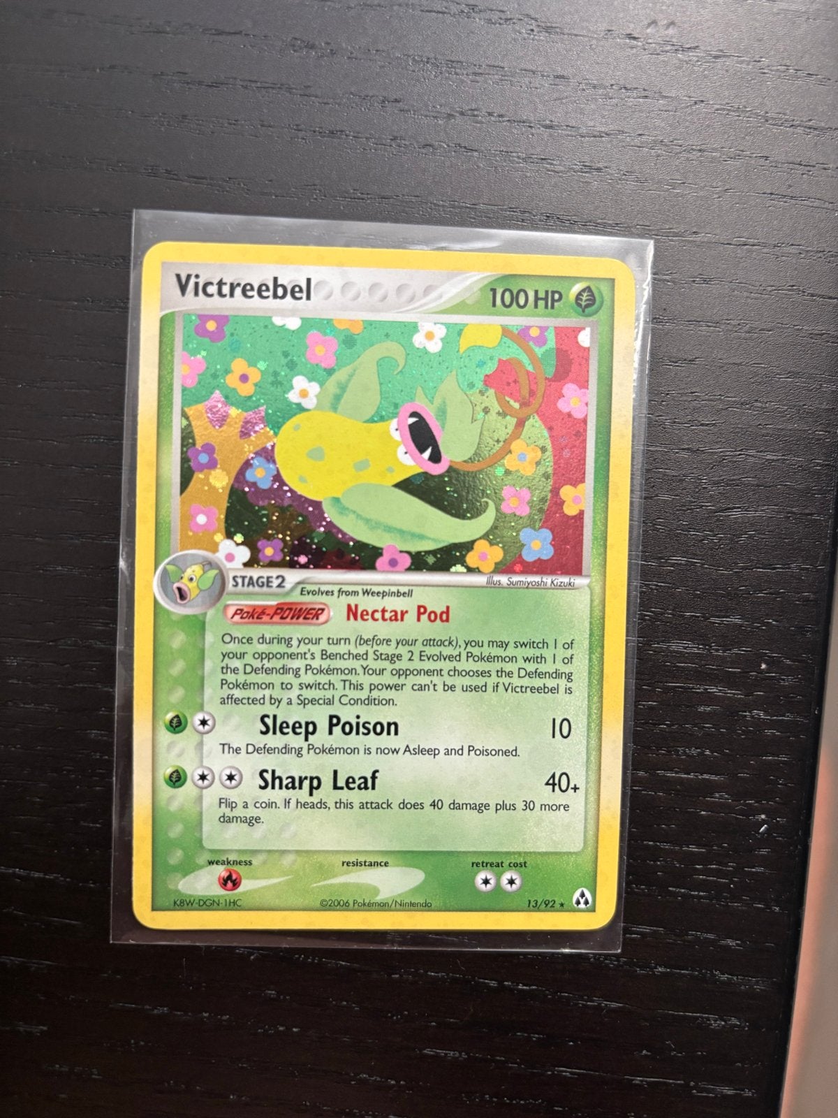 Victreebel Pokémon Kaart, Ophalen of Verzenden, Zo goed als nieuw, Losse kaart