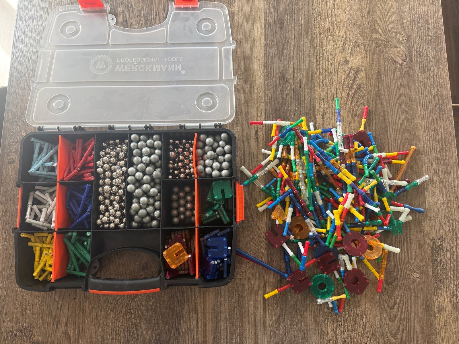 Grote set magnetisch constructiespeelgoed (X-MAG), Ophalen of Verzenden, Gebruikt, Overige merken
