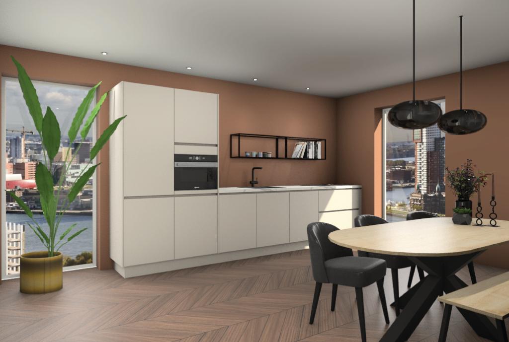 Nieuwe keuken - Siemens oven - inductieafzuiging + Garantie!, Huis en Inrichting, Ophalen, Overige kleuren, Nieuw, Enkelwandige keuken