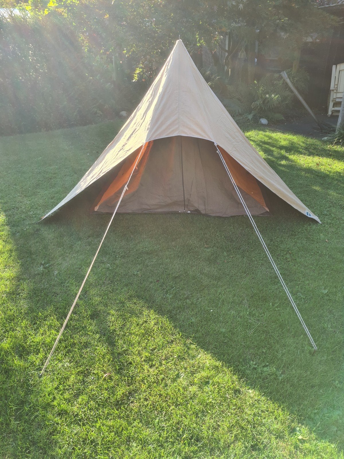 retro tent drie persoons, Caravans en Kamperen, Tenten, Ophalen, Gebruikt