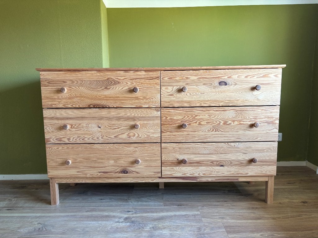 Massief houten ladenkast Ikea, Ophalen, 5 laden of meer, 50 tot 100 cm, Zo goed als nieuw