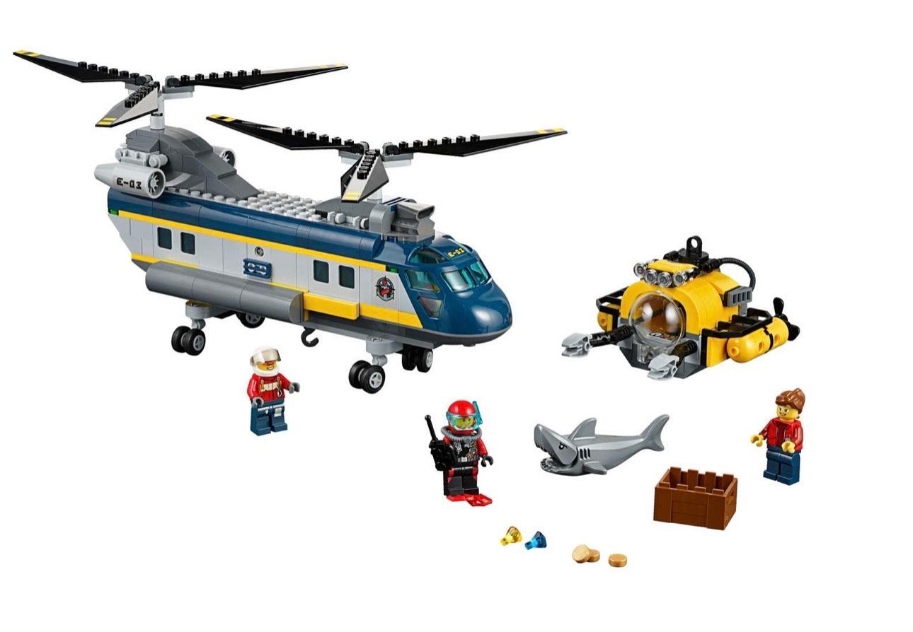 Lego City 60093 Diepzee Helikopter & 60091 Diepzee startset, Lego, Ophalen of Verzenden, Compleet, Complete set