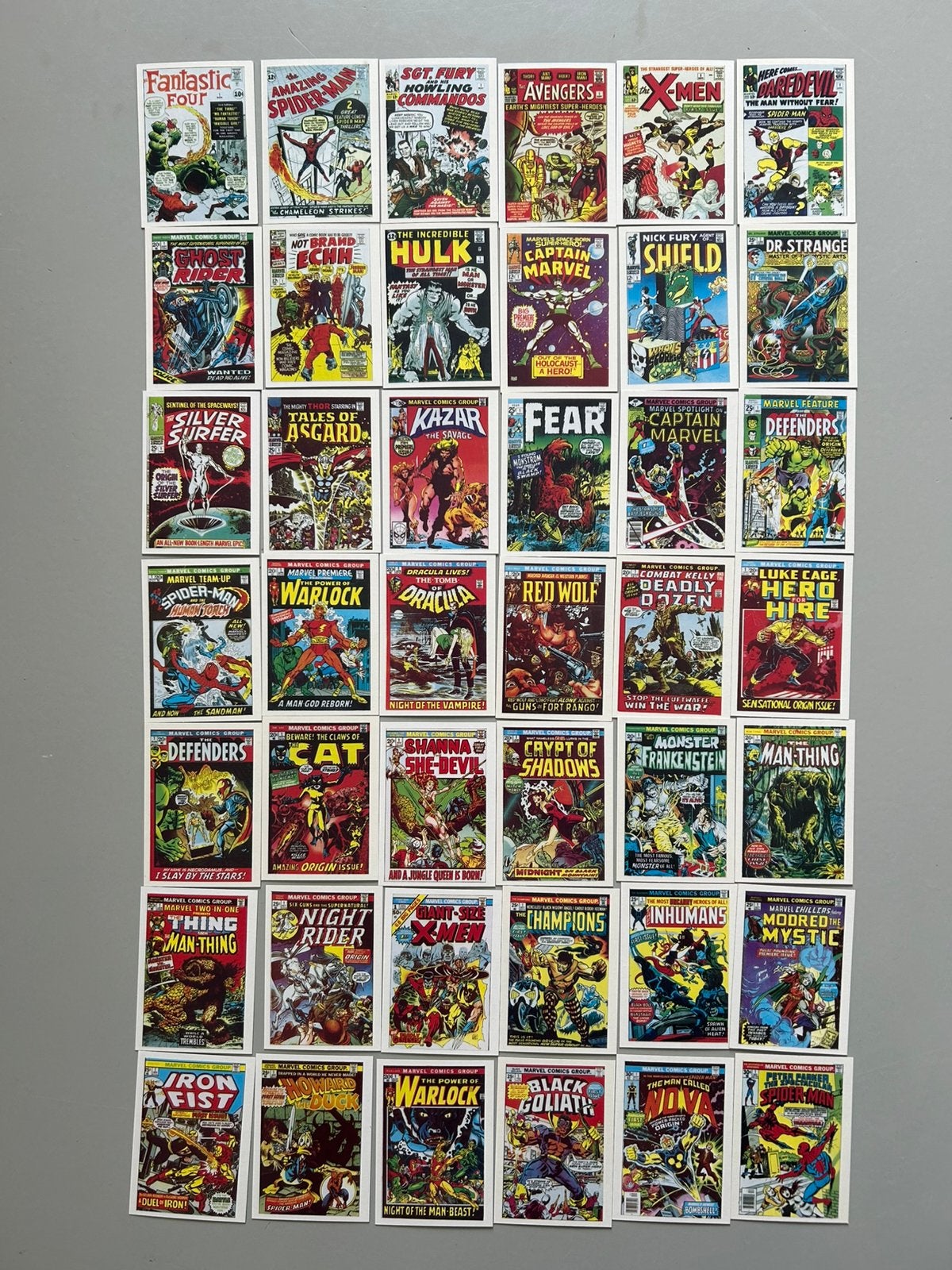 Marvel Superheroes First Issue Covers 1984 complete set FTCC, Ophalen of Verzenden, Nieuw, Speelkaart(en)