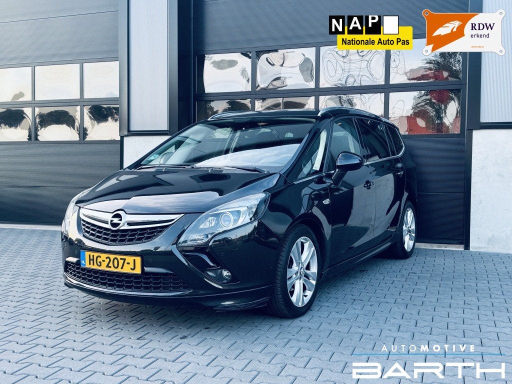 Opel Zafira Tourer 1.4 Cosmo | AUTOMAAT | 7p | Stoel.V |, Auto's, Euro 5, Zwart, 4 cilinders, 7 stoelen