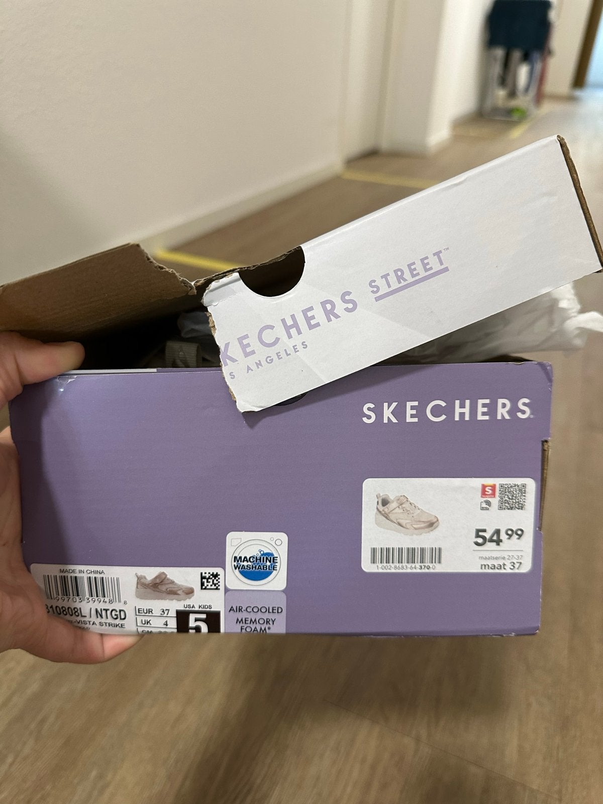 Nieuwe Skechers - Paars met hartjes & Goudkleurig, Kinderen en Baby's, Ophalen, Meisje, Schoenen, Nieuw