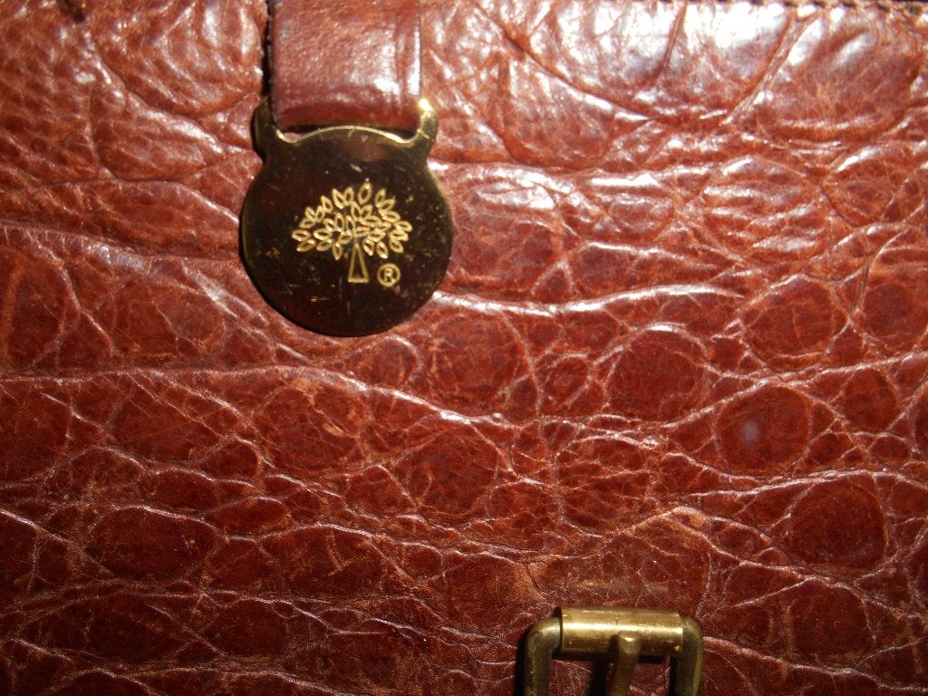 Mulberry leren tas in nieuwstaat Schotse ruit prachtig, Ophalen of Verzenden, Zo goed als nieuw, Bruin