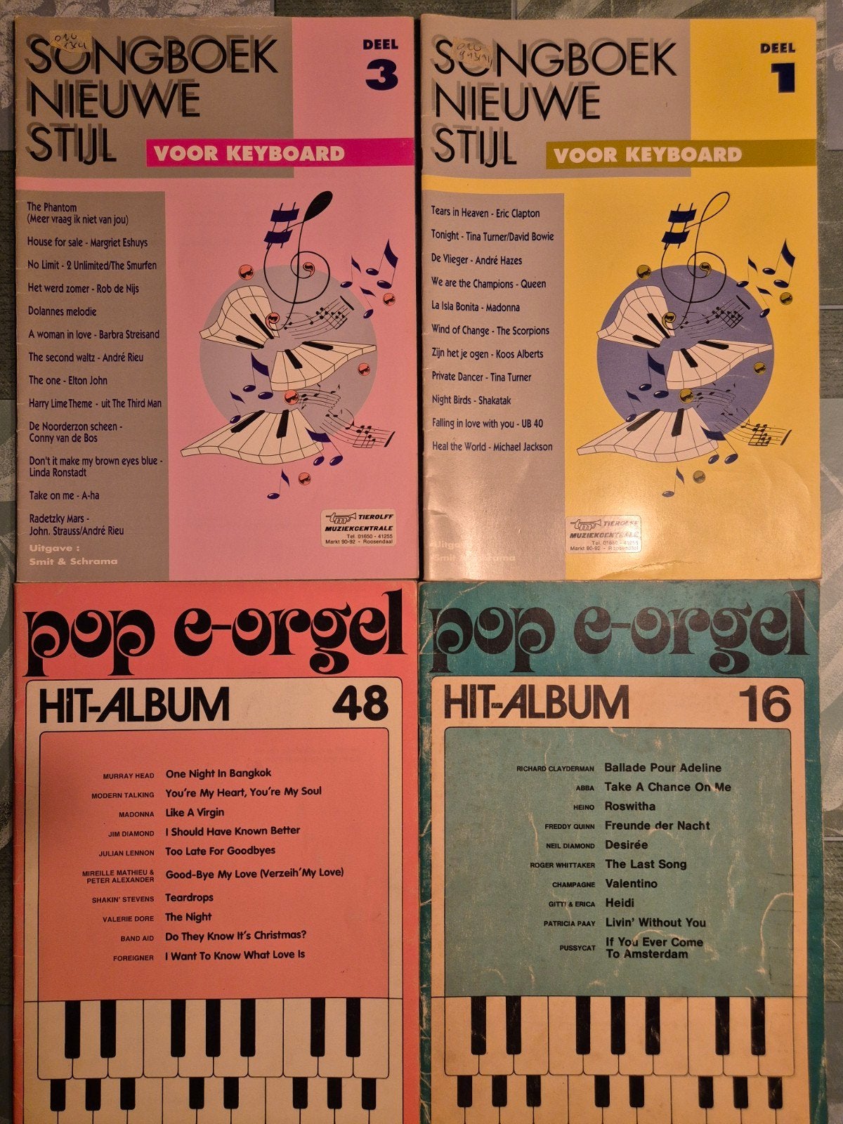 Songboeken Nieuwe Stijl & Pop E-Orgel Hit-Albums, Gebruikt, Les of Cursus, Ophalen of Verzenden, Populair