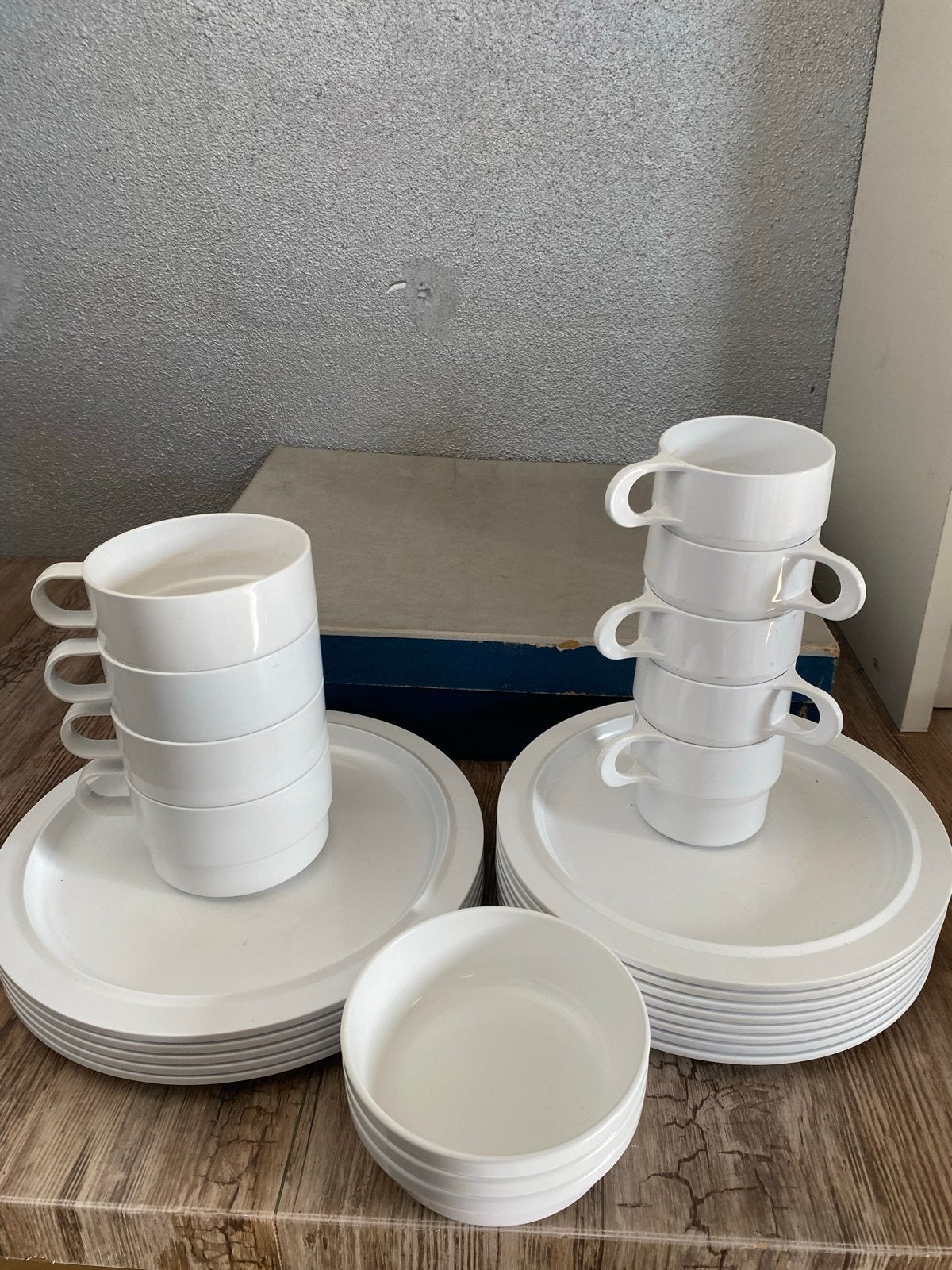 Mepal & coppia Camping Servies Set (Wit Melamine) –, Ophalen, Gebruikt, Overige merken, Keramiek