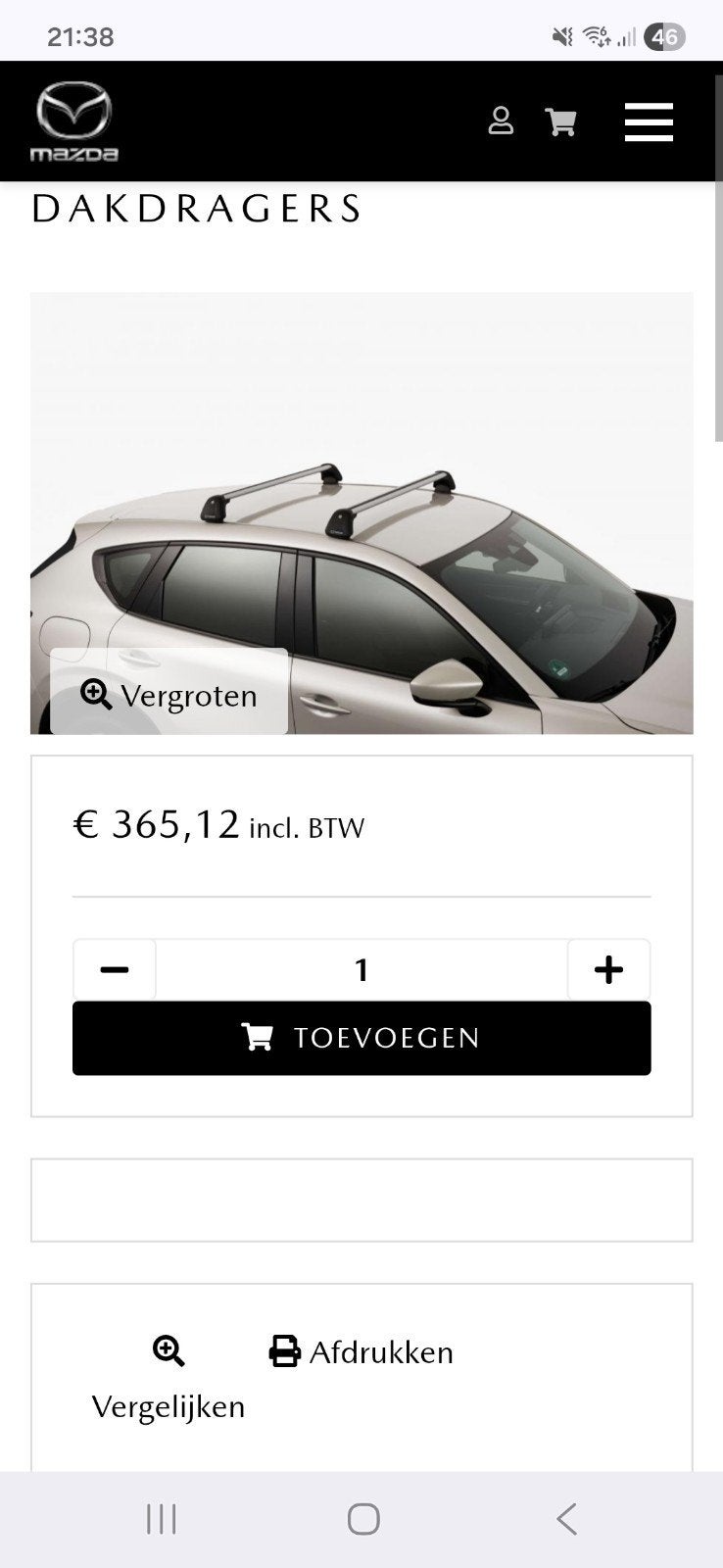 Originele Mazda Dakdragers, Auto diversen, Dakdragers, Ophalen of Verzenden, Nieuw