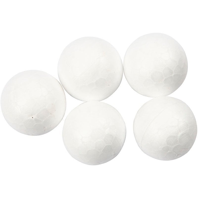 Styropor (piepschuim) ballen Ø 2 cm 5 stuks, Hobby en Vrije tijd, Knutselen, Geschikt voor snijden, ., Overige thema's, Nieuw
