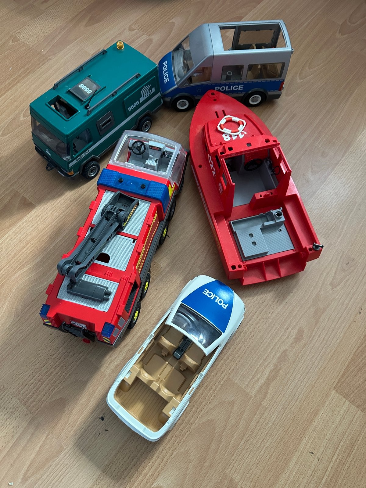 Grote Playmobil collectie: politie, brandweer, boten, heliko, Ophalen of Verzenden, Gebruikt, Jongen of Meisje