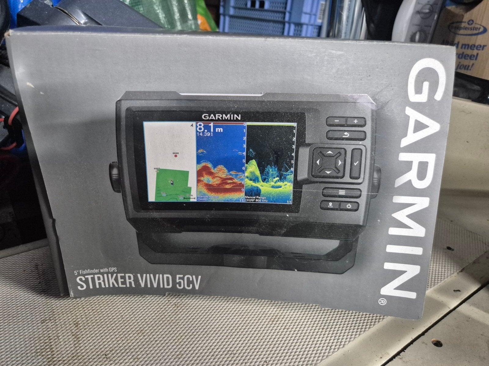 Garmin Striker Vivid 5cv Fishfinder met GPS en transducer, Ophalen of Verzenden, Zo goed als nieuw, Overige typen