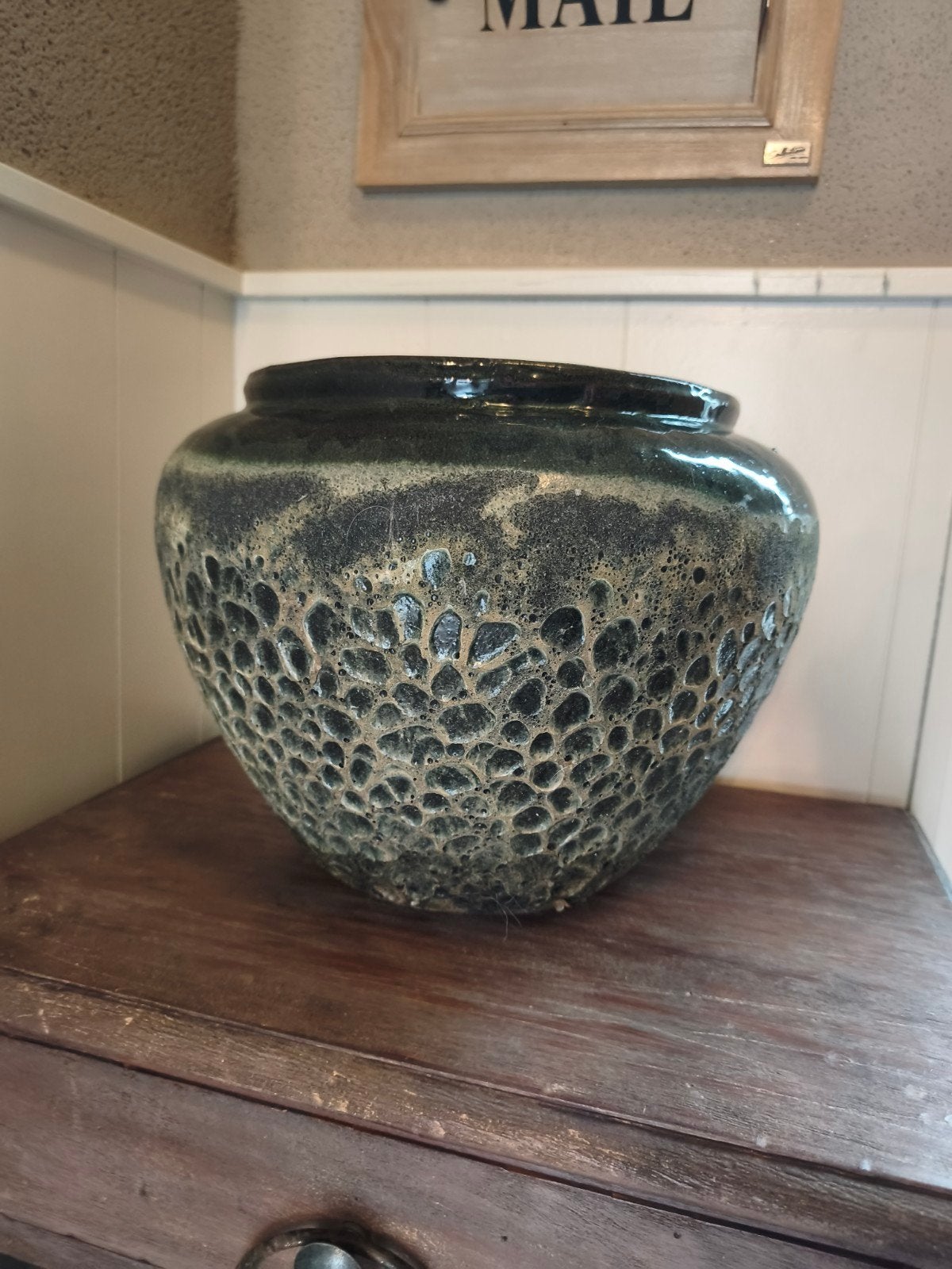 Bloempot 34x26cm, Huis en Inrichting, Woonaccessoires | Vazen, Ophalen, 26 cm, Geschikt voor buiten, Steen/keramiek