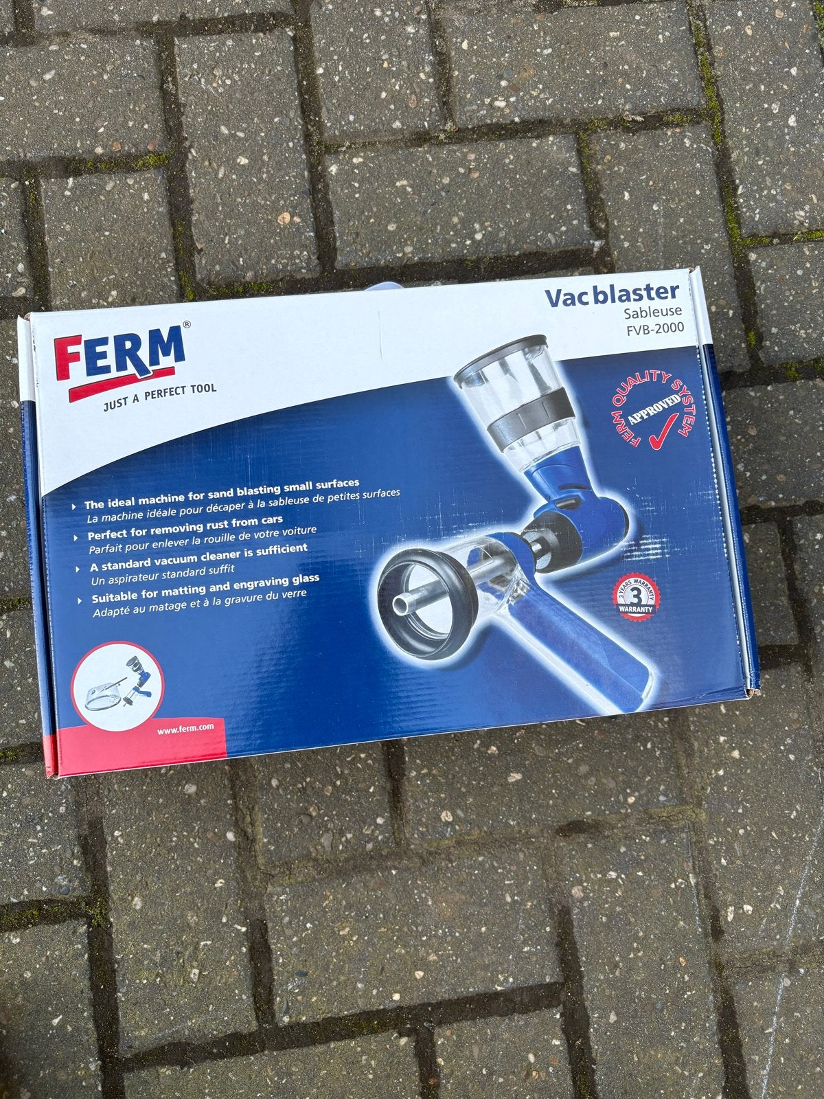 6x FERM Vacuüm Zandstraler FVB-2000 - Nieuw in doos, Ophalen, Nieuw