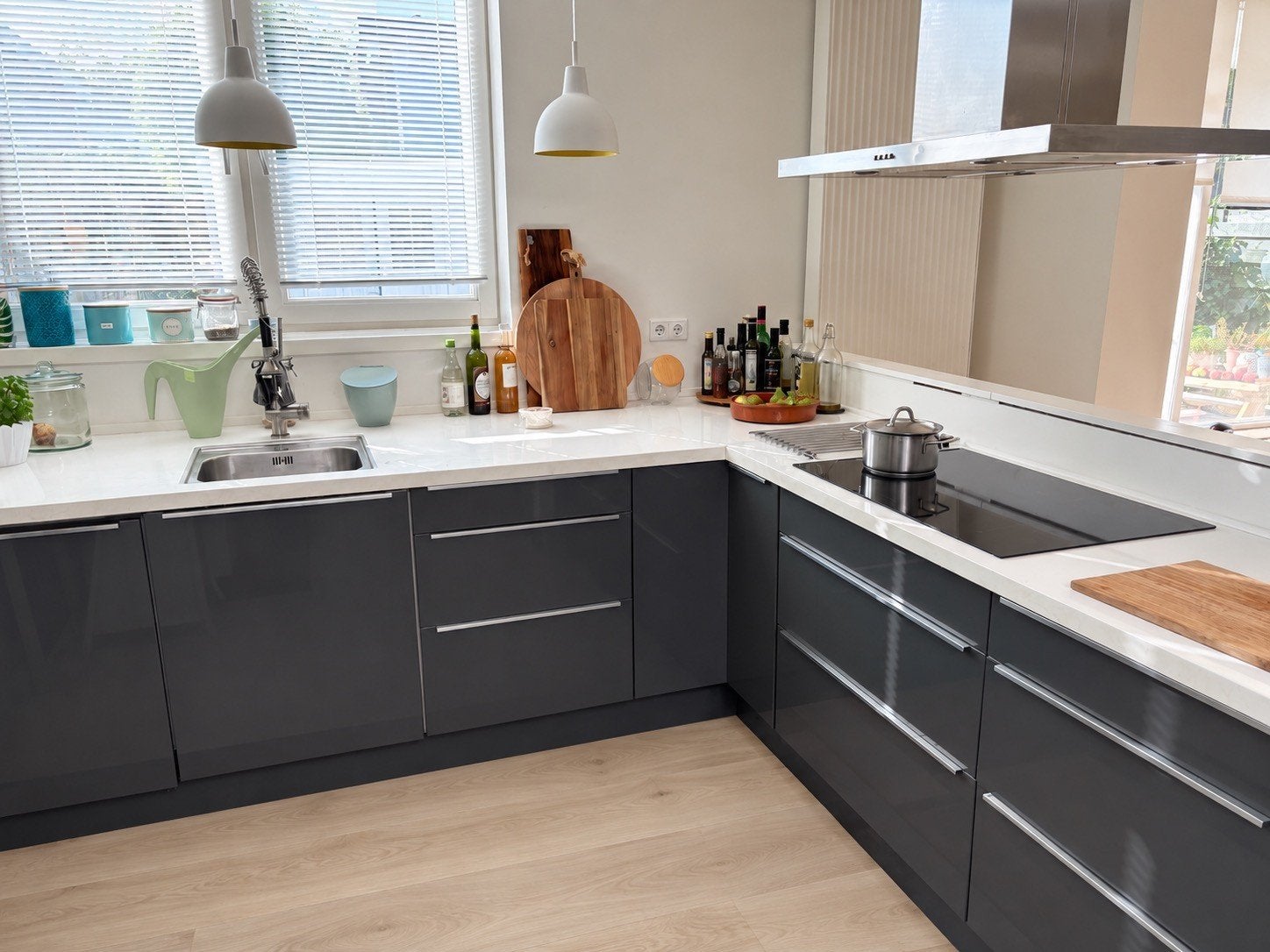 Keuken van Ikea met apparatuur, Ophalen, Gebruikt, Kunststof, Hoogglans of Gelakt