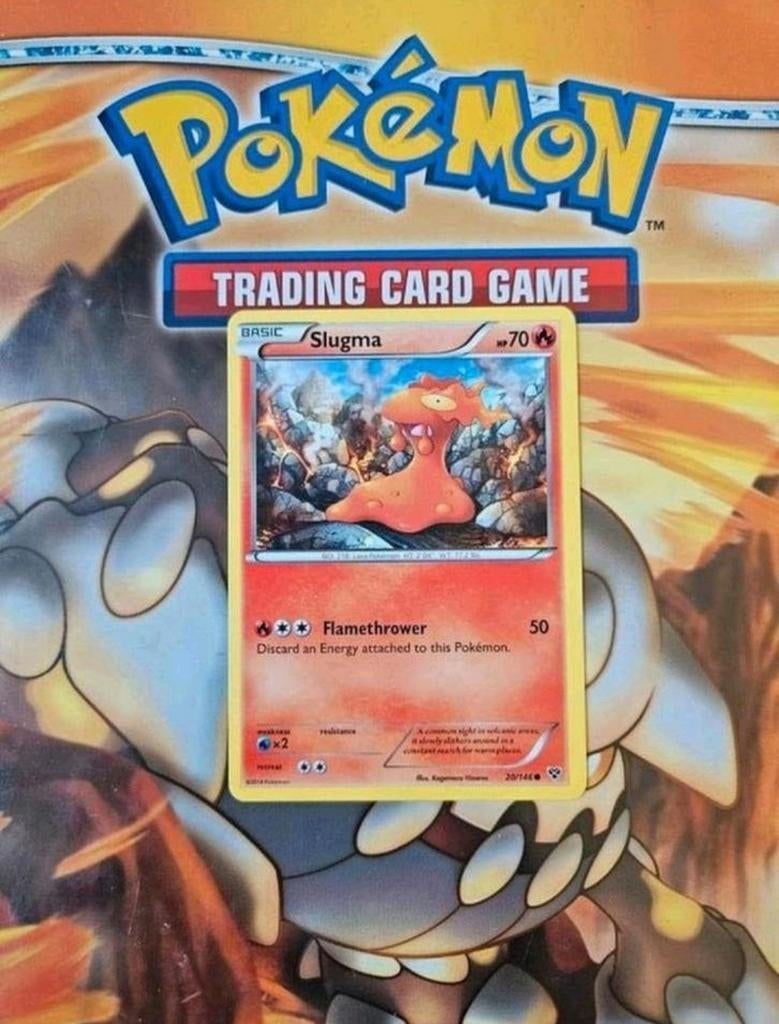 Slugma 20/146 XY Base set pokemon kaart nm, Ophalen of Verzenden, Zo goed als nieuw, Losse kaart