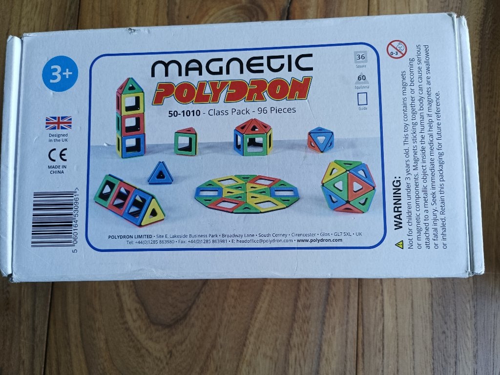 Magnetic Polydron 94-delige set, Ophalen of Verzenden, Zo goed als nieuw, Overige merken