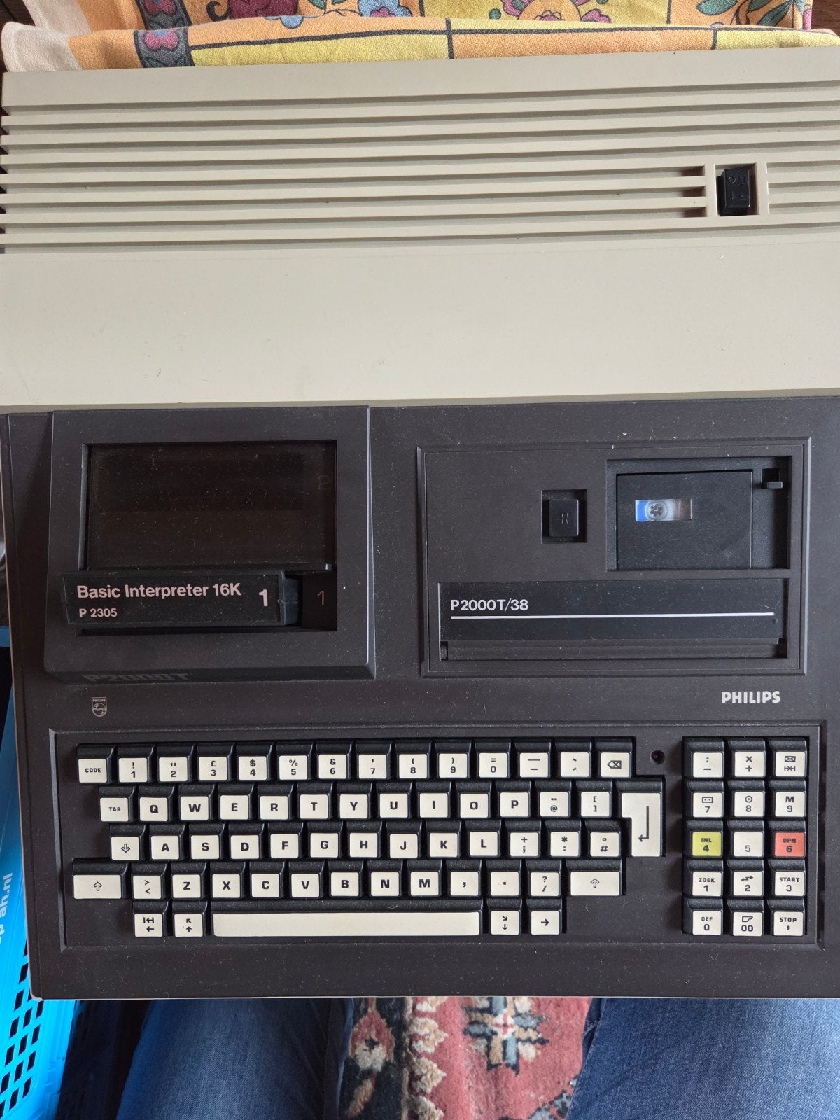 Vintage Philips P2000T Homecomputer met Basic Interpreter, Computers en Software, Vintage Computers, Ophalen of Verzenden, Philips