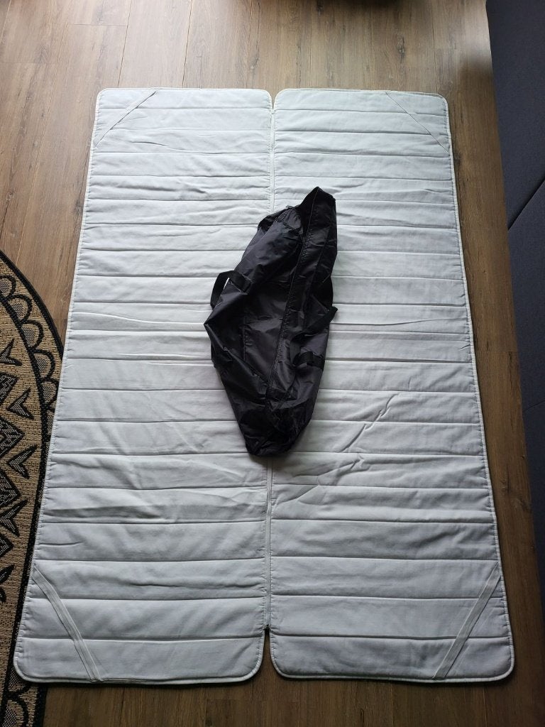 Matras- of slaapbankbeschermer voor max 2 personen en zak, Tweepersoons, Ophalen of Verzenden, Zo goed als nieuw, Overige maten