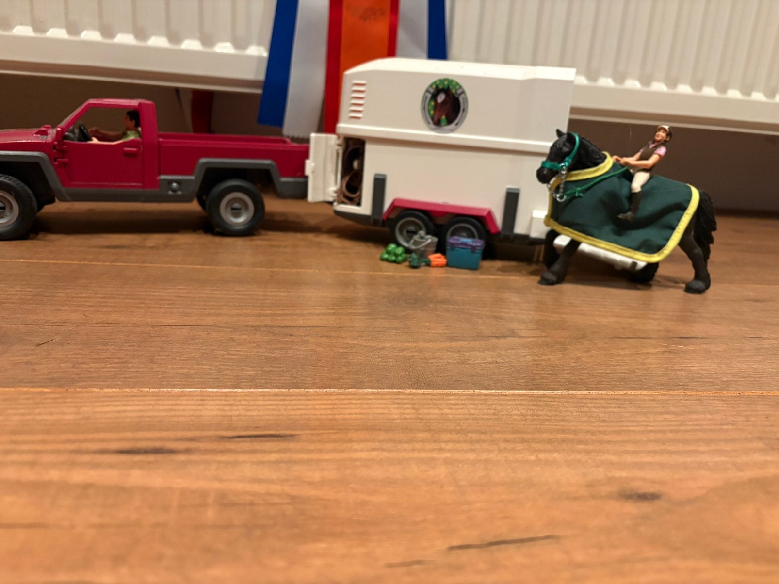 Schleich - Horse Club - Pickup met paardentrailer - 42346, Ophalen, Zo goed als nieuw, Bus of Vrachtwagen, Overige merken